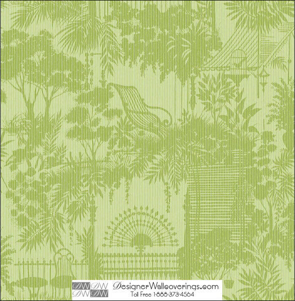 Chalian Chair Fence Bird String Wallcovering