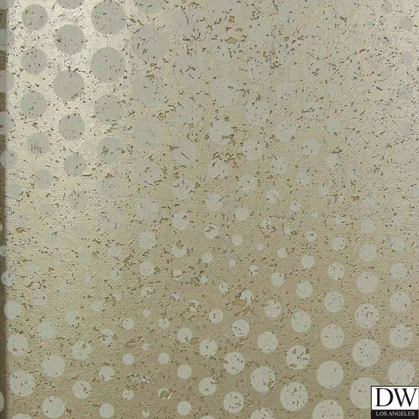 Bella Prato Metallic Modern Dots on Cork Wallpaper | Phillipe Romano