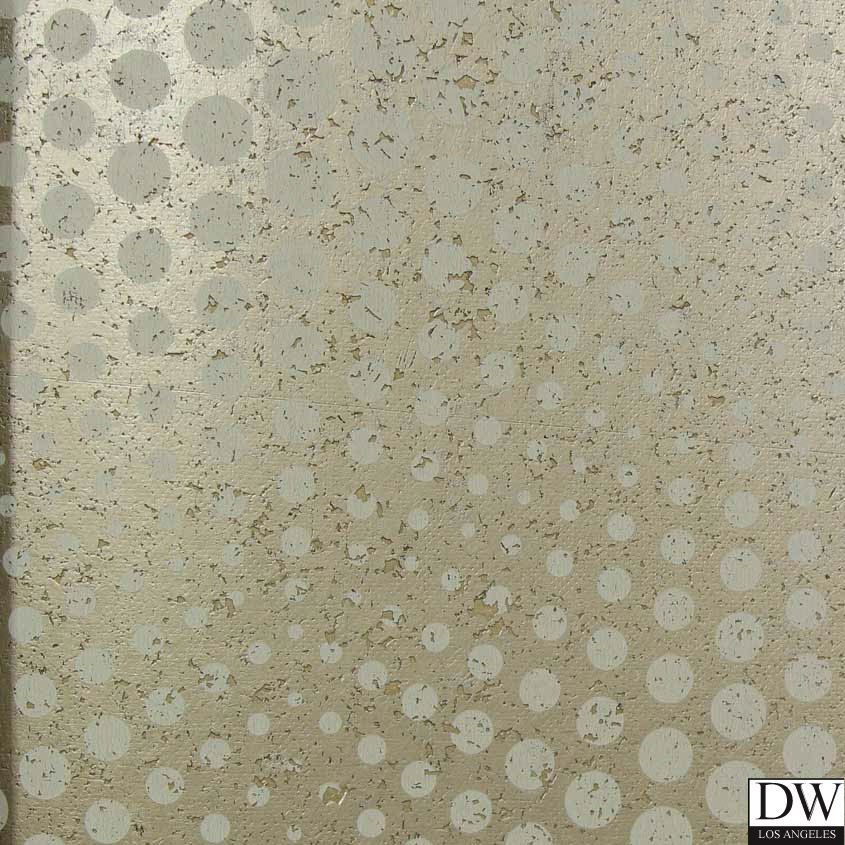 Bella Prato Metallic Modern Dots on Cork Wallpaper | Phillipe Romano