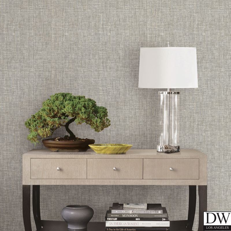 Oasis Grey Linen Wallpaper