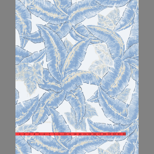 Classic Tropical Banana Leaf - Black/Grey