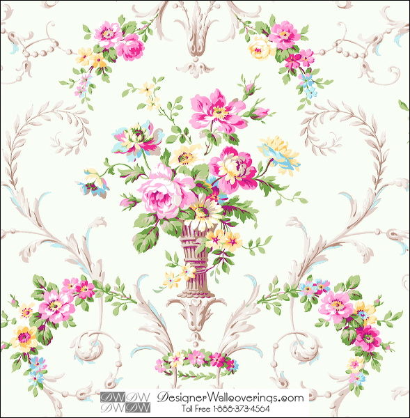 Dickenson Flower Vase Wallpaper