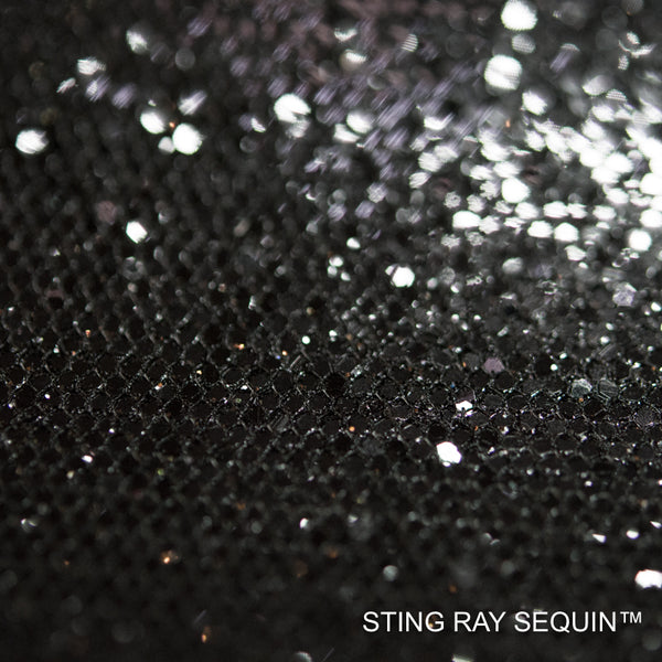 Sting Ray Sequin - Black Knight | Glitter Walls