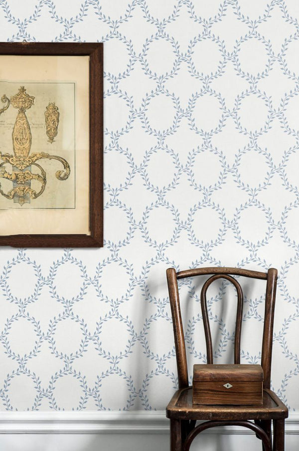 Wilma blue Wallcovering | Sandberg
