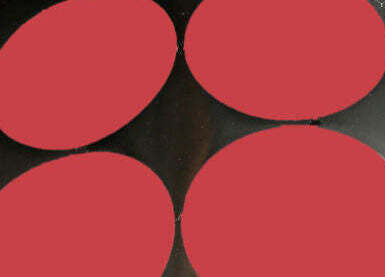 Red Circles on Silver Mylar