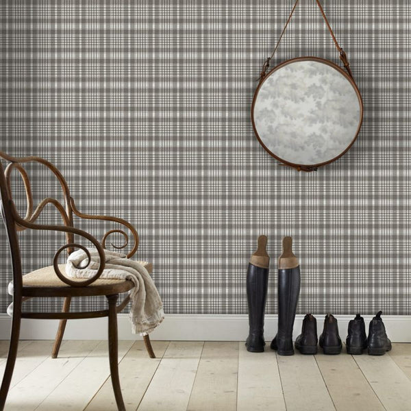 Rut dark grey Wallcovering | Sandberg