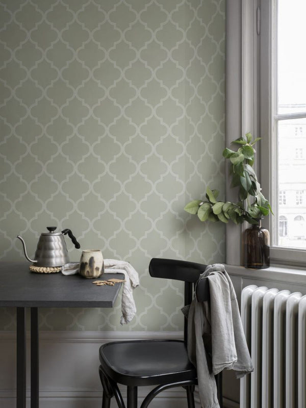 Gaston green Wallcovering | Sandberg