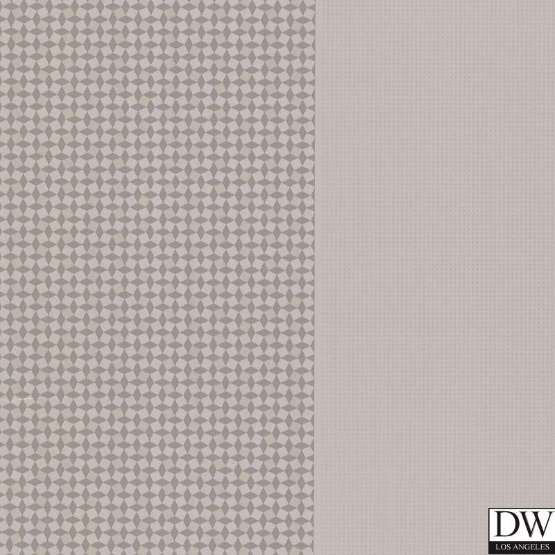 Mitra Pewter Geometric Stripes Wallpaper