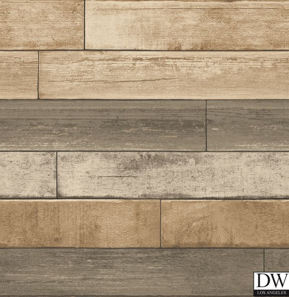 Weathered Plank Wheat Wood Texture Wallpaper