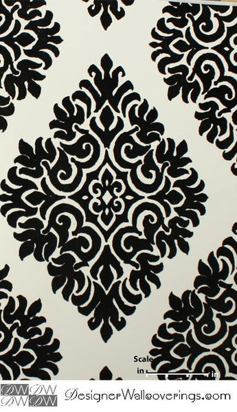 Christopher Street Baroque Flock Velvet Wallpaper