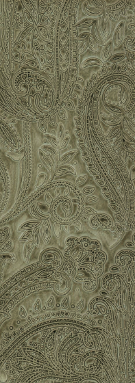Prive - Paisley Faux Leather - Celery