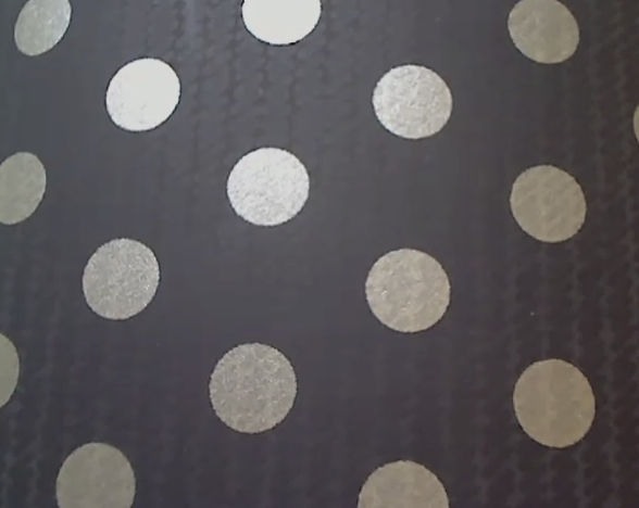 Marilyn's Polka Dots - Pearl Gold Dots on Grey
