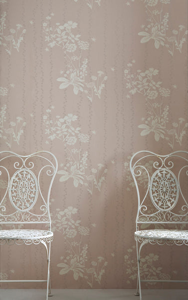 Wild Meadow Wallpaper - Plaster Dough PInk