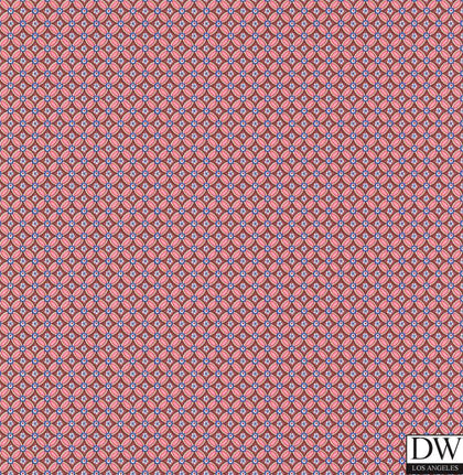 Eebe Burgundy Floral Geometric Wallcovering