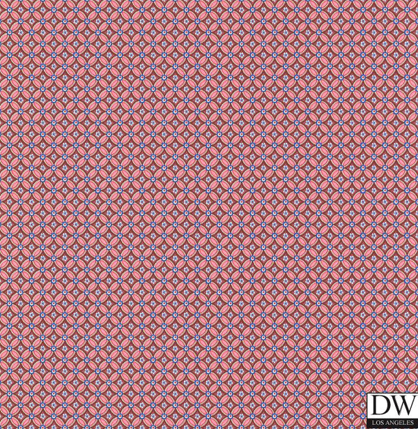 Eebe Burgundy Floral Geometric Wallcovering