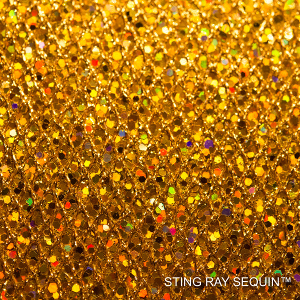 Sting Ray Sequin - Gold Multi Color | Glitter Walls