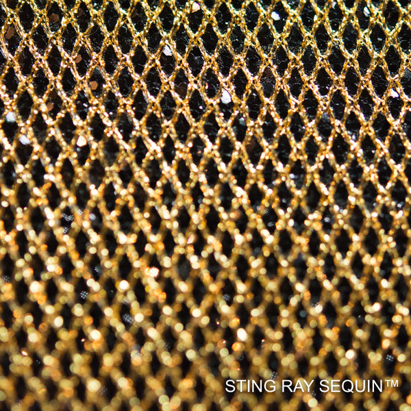 Sting Ray Sequin - Gold Black Scales | Glitter Walls