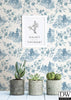Laure Blueberry Toile Wallpaper