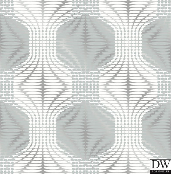 Optic Blue Geometric Wallpaper