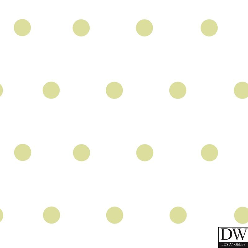 Kenley Green Polka Dots Wallpaper Wallpaper