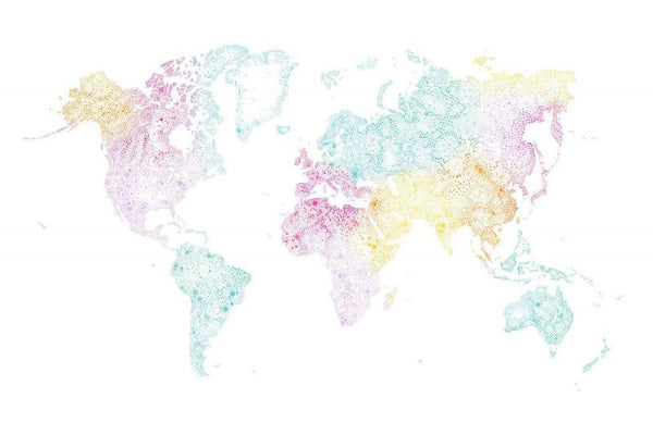 World map multi Sample Wallcovering | Sandberg