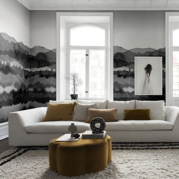 Midnatt - Dark Gray Wallcovering | Sandberg