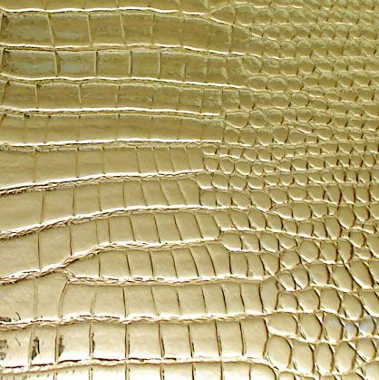 Ala Leonarda - Commercial Shiny Gold Embossed Vinyl - Textured Animal Skin