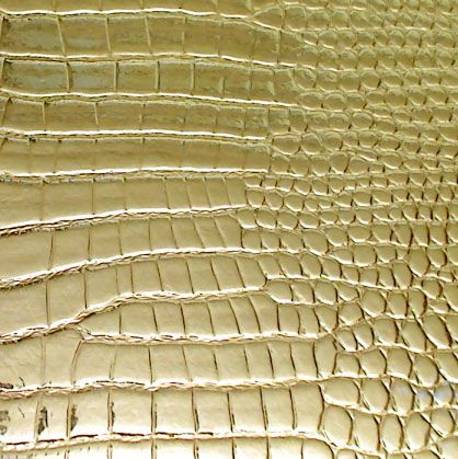 Faux Commercial Shiny Gold Embossed Vinyl - Texture Animal