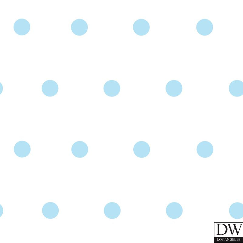 Kenley Aqua Polka Dots Wallpaper Wallpaper