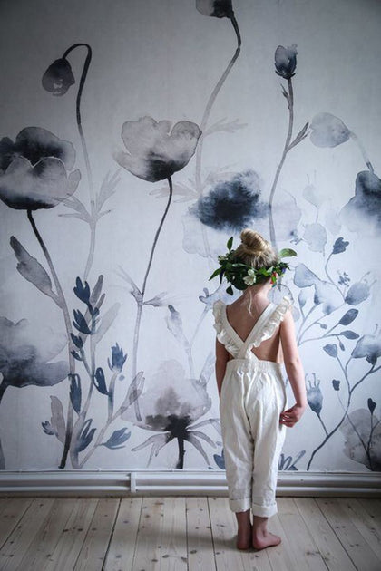 Morangen - Indigo Blue Wallcovering | Sandberg