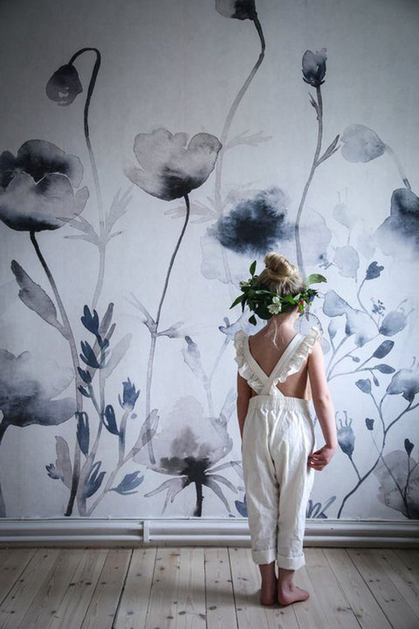 Morangen - Indigo Blue Wallcovering | Sandberg
