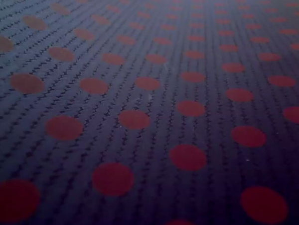 Marilyn's Polka Dots - Burgundy Red and Blue