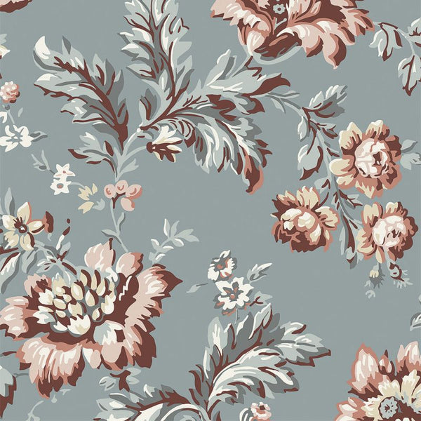 Kajsa sky blue sample Wallcovering | Sandberg