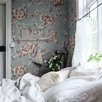 Kajsa - Sky Blue Wallcoverings | Sandberg