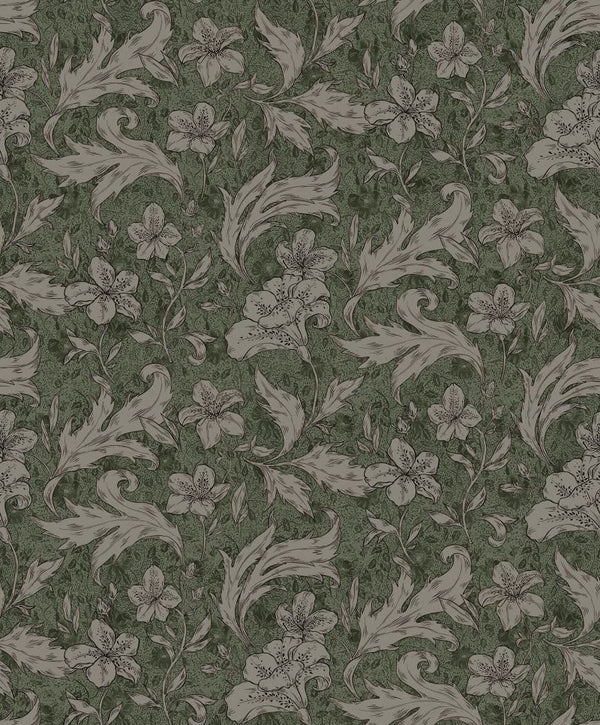 Mattias forest green Sample Wallcovering | Sandberg
