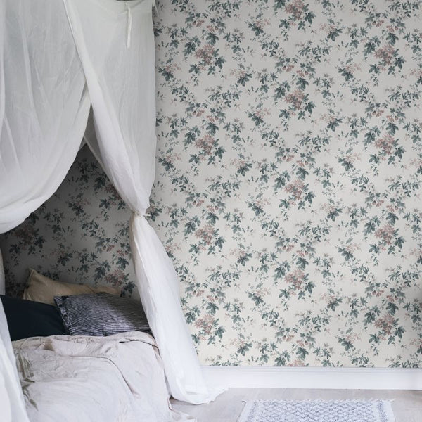 Sandra - Powder White Wallcoverings | Sandberg