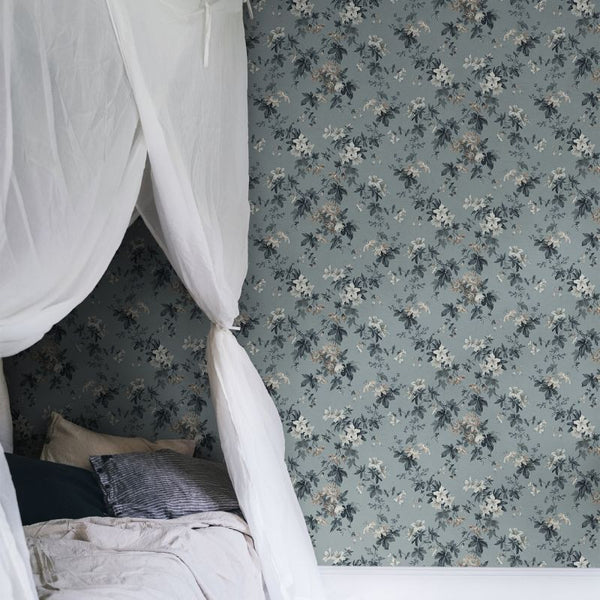 Sandra - Misty Blue Wallcoverings | Sandberg