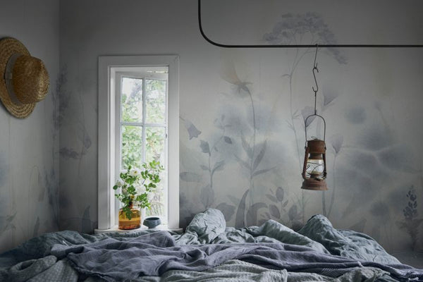 Vilda - Misty Blue Wallcoverings | Sandberg