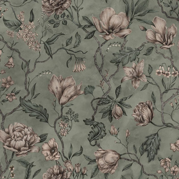 Belinda garden green sample Wallcovering | Sandberg