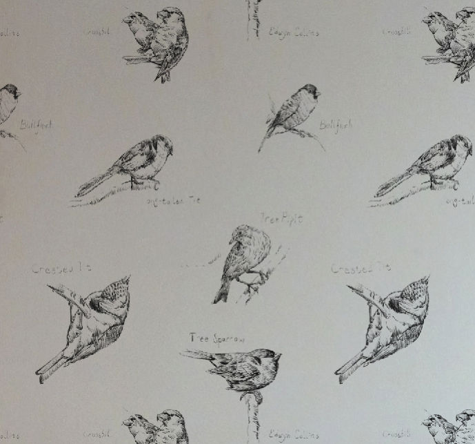 Simple Birds Wallpaper Wallcovering