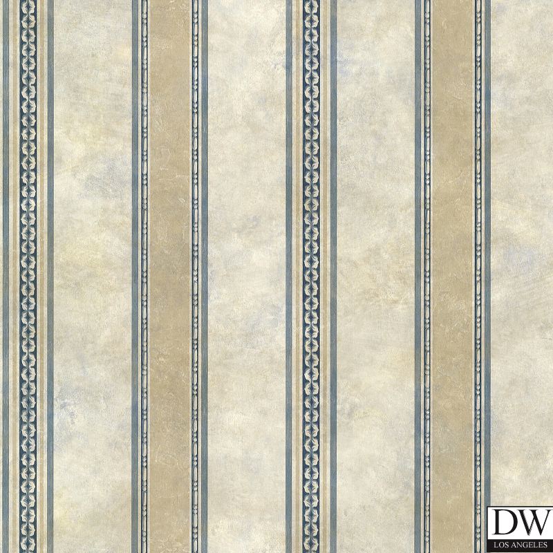 Castine Blue Tuscan Stripe Wallpaper
