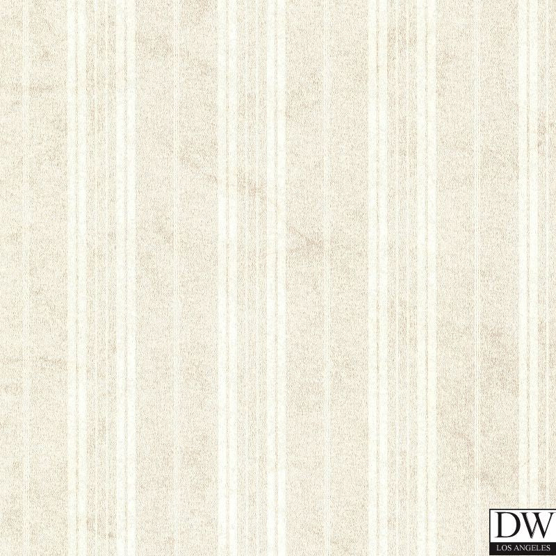 Wiscasset Cream Farmhouse Stripe Wallpaper