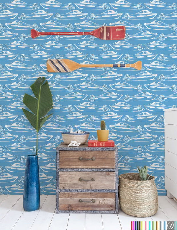 Boating Wallcovering by Aimee Wilder