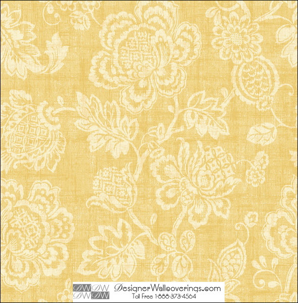 Chatham Damask Linen Flower Tone on Tone Wall Paper