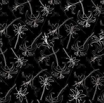 Linear Flowers Digital Print Wallpaper - Pattern Design Lab