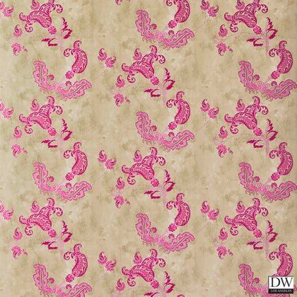 Paisley - Hot Pink - Wallcovering