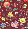 Epona Burgundy Floral Fantasy Wallpaper