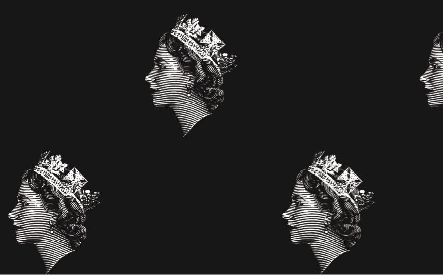 Hail to the Queen - Grey and Black - Pattern Design Lab