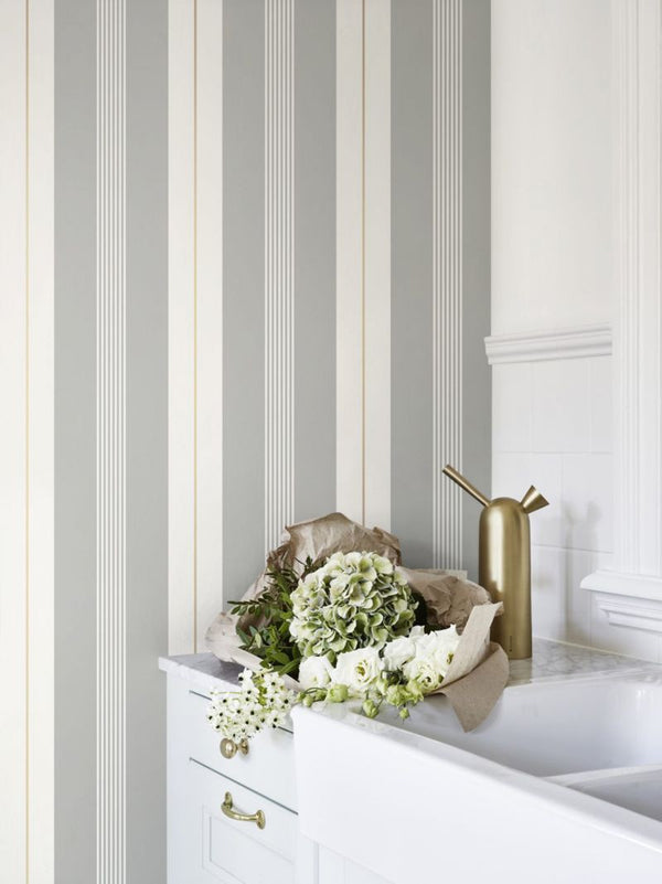 Kristina dark grey Wallcovering | Sandberg