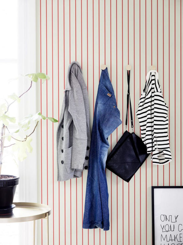Emilia red Wallcovering | Sandberg